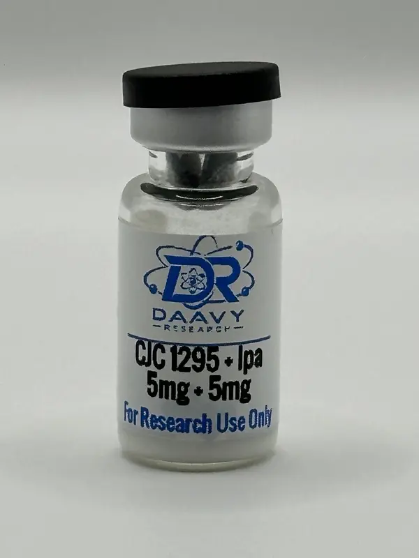 DAAVY Research CJC-1295 and Ipamorelin 5 mg plus 5 mg laboratory research vial